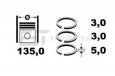 ET ENGINETEAM r1008100 -  Комплект поршневых колец